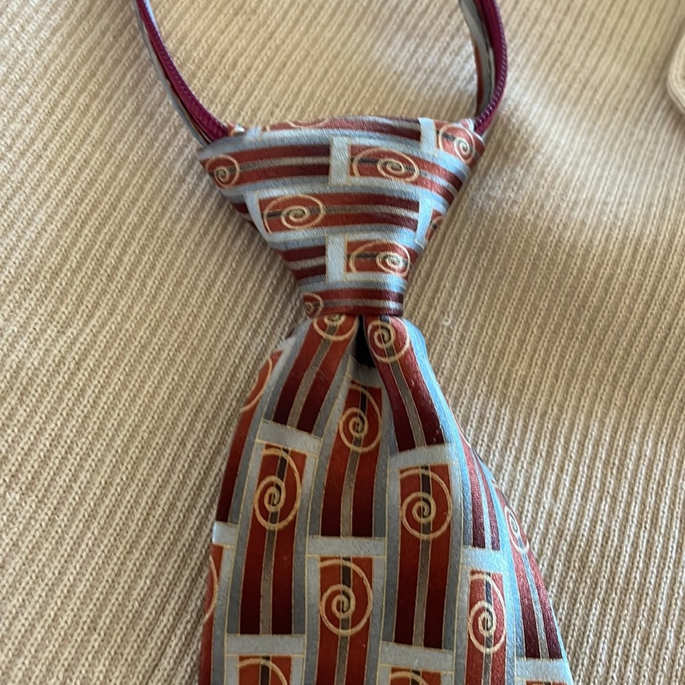 Adjustable tie with zipper
